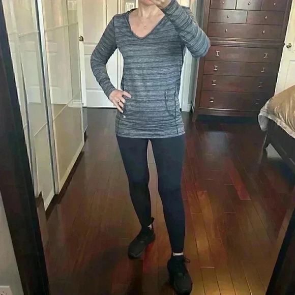 Champion Active Pullover Workout Top Athletic Gym Hoodie Black Grey  SpaceDye XS - Picture 14 of 16